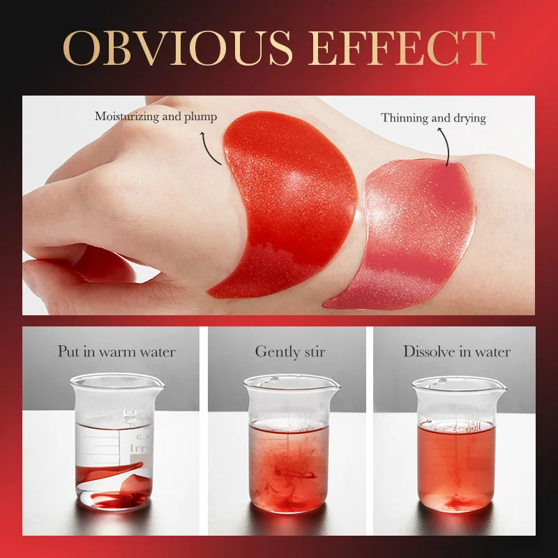 SADOER 60pcs Red Pomegranate Collagen Eye Mask - Firming / Anti Dark Circles